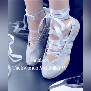 Adidas TAEKWONDO MEI Cyber Fairy Ballet sneakers like New w Box & satin laces!